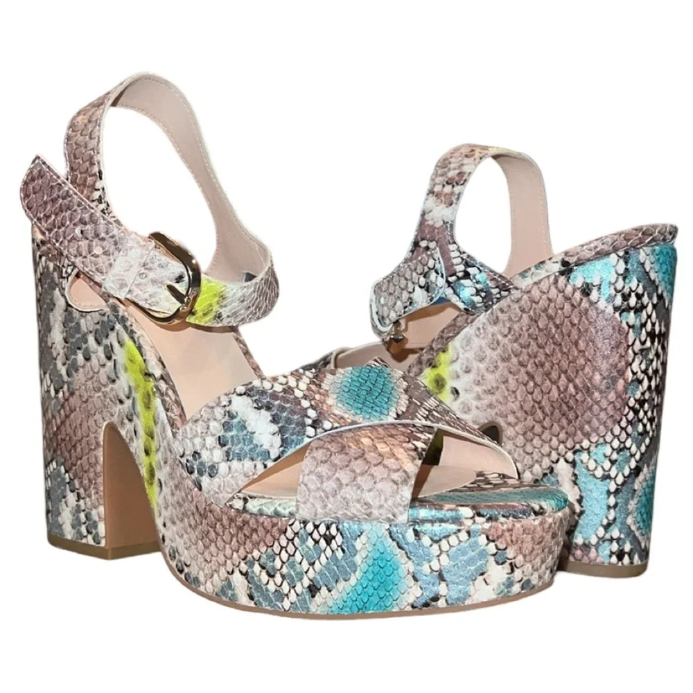 Kate Spade Lemon Sorbet Grace Platform Sandals Size 8 New